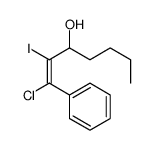 1-chloro-2-iodo-1-phenylhept-1-en-3-ol Structure